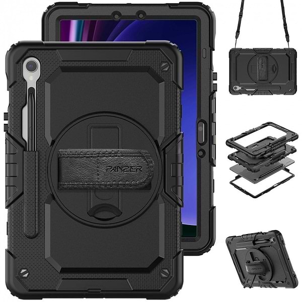 Фото - Чохол для планшета Armorstandart Panzer for Samsung Tab S9 FE / S9 Black (ARM82518)