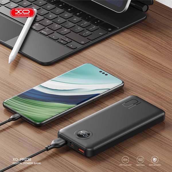 Фото - Батарея мобільна XO PR238 - 10000 mAh PD20W + QC22.5W (PR238_Black)