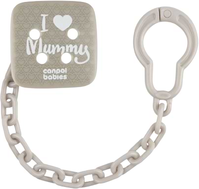 Тримач пустушок Canpol babies I Love Mummy-сірий (2/434_grey)