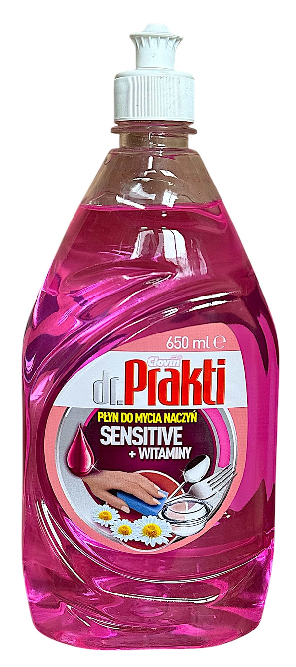 Фото - Средство для ручного мытья посуды DR. PRAKTI SENSETIVE+VITAMINY 650 мл (5903855502697)