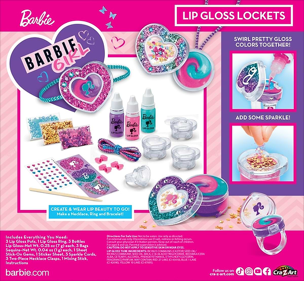 Фото - Набір косметики Cra-Z-Art Barbie Sparkle Lockets (34068CRA)