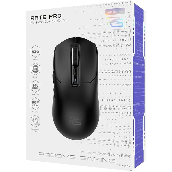 Фото - Миша бездротова ігрова Proove Gaming Rate Pro Black (WMRP00022001)