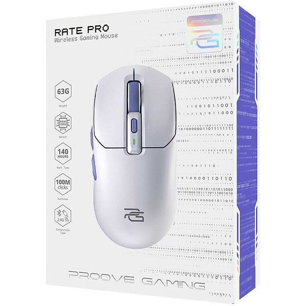 Фото - Миша бездротова ігрова Proove Gaming Rate Pro White (WMRP00022002)