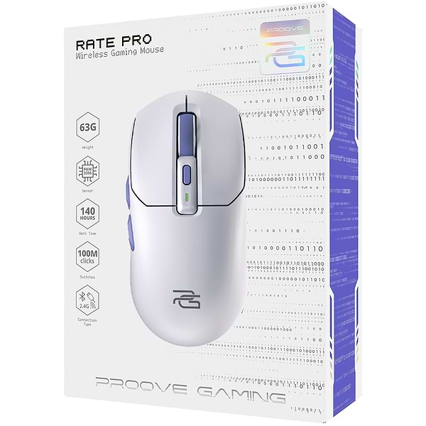 Фото - Мышь беспроводная игровая Proove Gaming Rate Pro White (WMRP00022002)