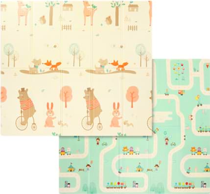 Развивающий коврик BabyOno Салатовый/Кремовый 180x200 см (1480)