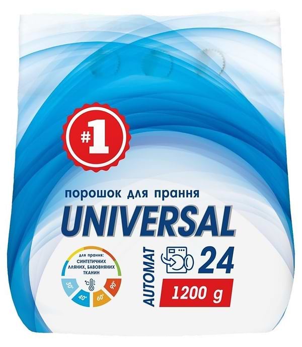 Фото - Пральний порошок #1 авт. Гірська Свіжість безфосф. д/кольор.та білих тканин 1,2 кг