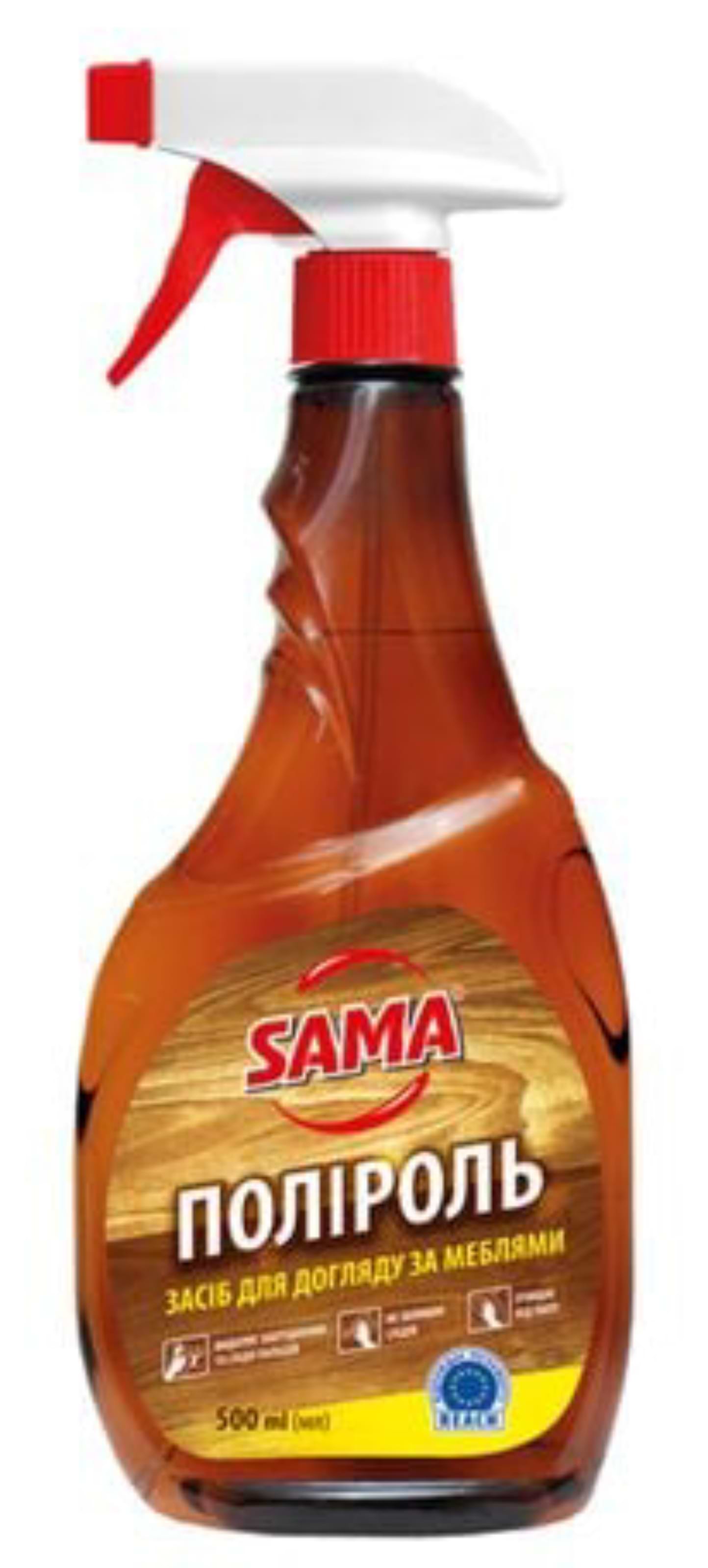Засіб для чищення універсальний SAMA Поліроль д/догляду за меблями з розпилювачем 500 мл