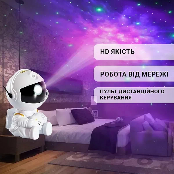 Фото - Уценка - Ночник детский INSPIRE проектор звездного неба Космонавт (RD030-Star)