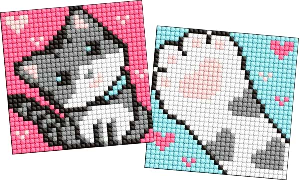 Набір для виготовлення декору Ideyka з алмазною мозаїкою на магнітній основі для дітей Сірий пухнастик 9x9 см (AMG1051) - Фото 1