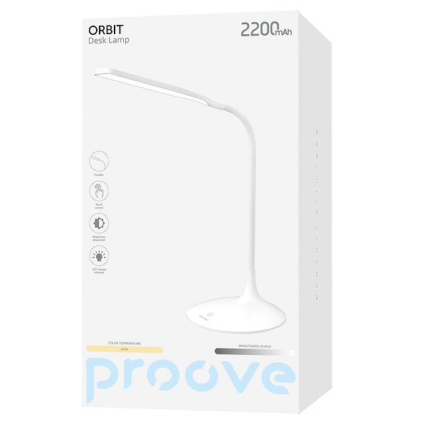 Фото - Настільна лампа Proove Orbit 2200 mAh white (DLMP07002002)