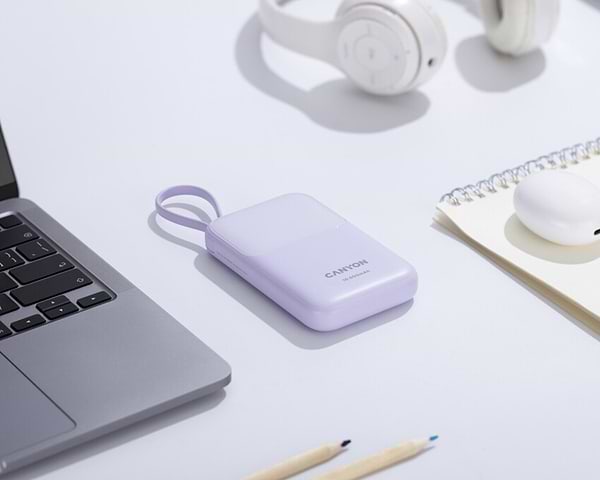 Фото - Батарея мобільна Canyon OnPower 101 built-in cable 10000 mAh PD22.5W Purple (CNS-CPB101PU)