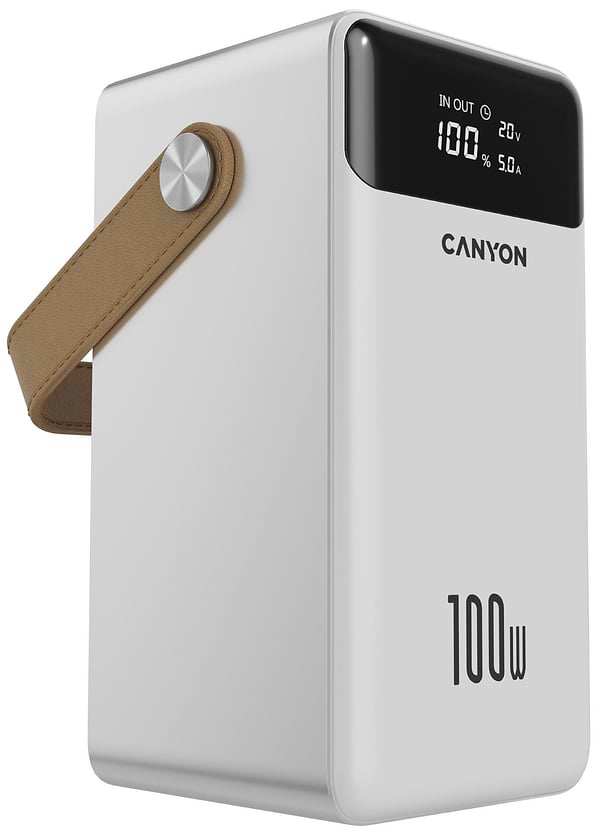 Фото - Батарея мобільна Canyon OnPower 610 metal 60000 mAh PD100W White (CNS-CPB610W)