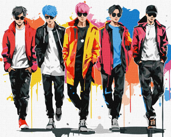 Картина по номерам Ideyka Музыкальная группа 40х50 см (KHO8388)