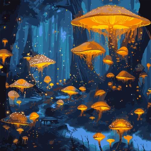 Картина по номерам Santi Сказочный лес 40х40 см LED подсветка (955064)