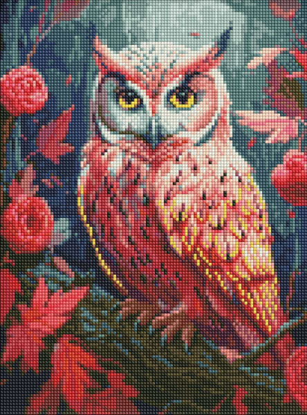 Алмазная живопись Ideyka Красочная совушка 30х40 см (AMO7875)