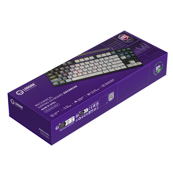 Фото - Клавиатура проводная игровая Lorgar Azar 514TKL EN/UA Mechanical RGB White (LRG-GK514TKL-WH-UA)
