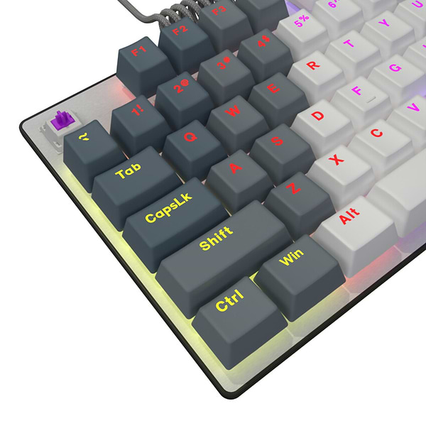 Фото - Клавиатура проводная игровая Lorgar Azar 514TKL EN/UA Mechanical RGB White (LRG-GK514TKL-WH-UA)