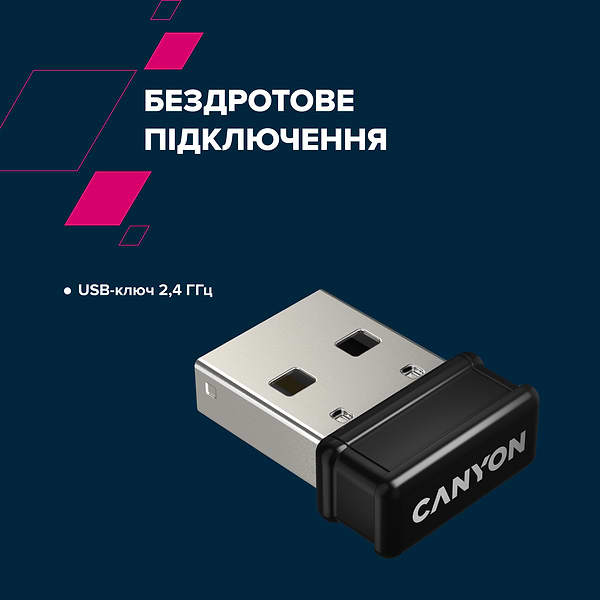 Фото - Клавиатура беспроводная Canyon HKB-W03 Grey (CNS-HKBW03DG)