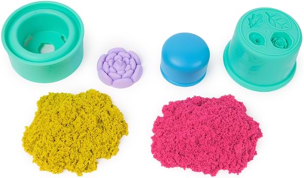 Фото - Кінетичний пісок Kinetic Sand КАЗКОВІ КВІТИ (2 кольори, 227 г, аксес.) (71677)
