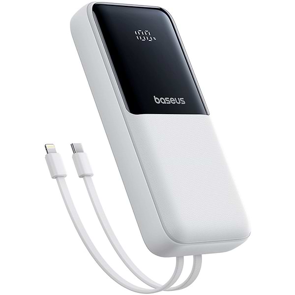 Фото - Батарея мобильная Baseus 20000mAh Lipow 22,5W PD,QC USB-A,MicroUSB,USB-C In/Out, Built-In Lightning/USB-C cable (P10079102213-00)