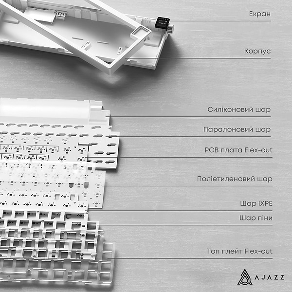 Фото - Клавиатура беспроводная игровая Ajazz AK650 Flying Fish Switch (AK650-FF-PWB)