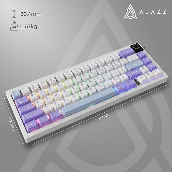 Фото - Клавиатура беспроводная игровая Ajazz AK650 Flying Fish Switch (AK650-FF-PWB)