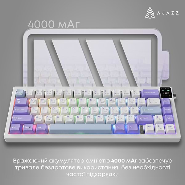 Фото - Клавиатура беспроводная игровая Ajazz AK650 Flying Fish Switch (AK650-FF-PWB)