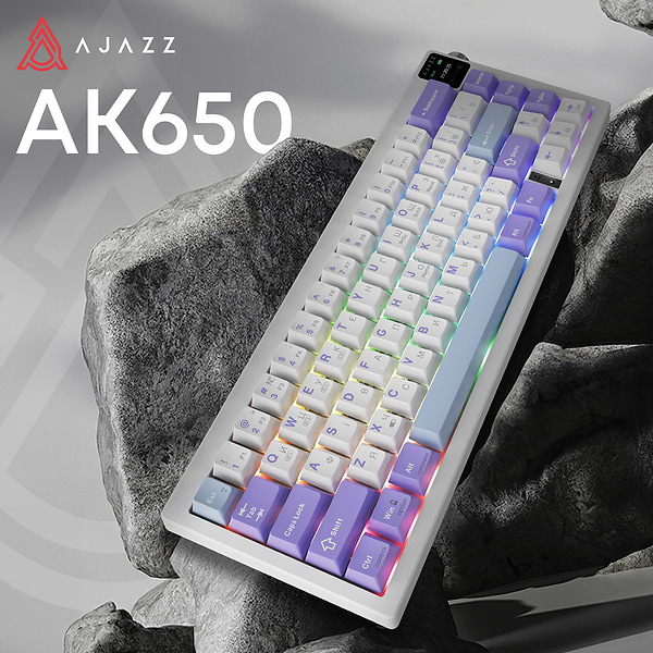 Фото - Клавиатура беспроводная игровая Ajazz AK650 Flying Fish Switch (AK650-FF-PWB)