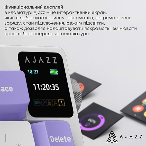 Фото - Клавиатура беспроводная игровая Ajazz AK650 Flying Fish Switch (AK650-FF-PWB)