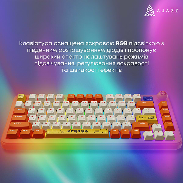 Фото - Клавіатура бездротова ігрова Ajazz AK820 MAX Avocado Switch (AK820MAX-AS-OW)