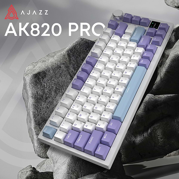 Фото - Клавиатура беспроводная игровая Ajazz AK820 Pro Flying Fish Switch (AK820PRO-FF-PWB)