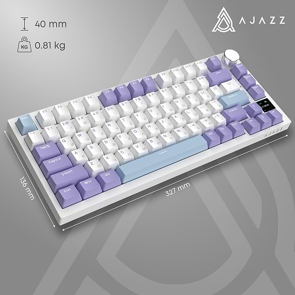 Фото - Клавиатура беспроводная игровая Ajazz AK820 Pro Flying Fish Switch (AK820PRO-FF-PWB)