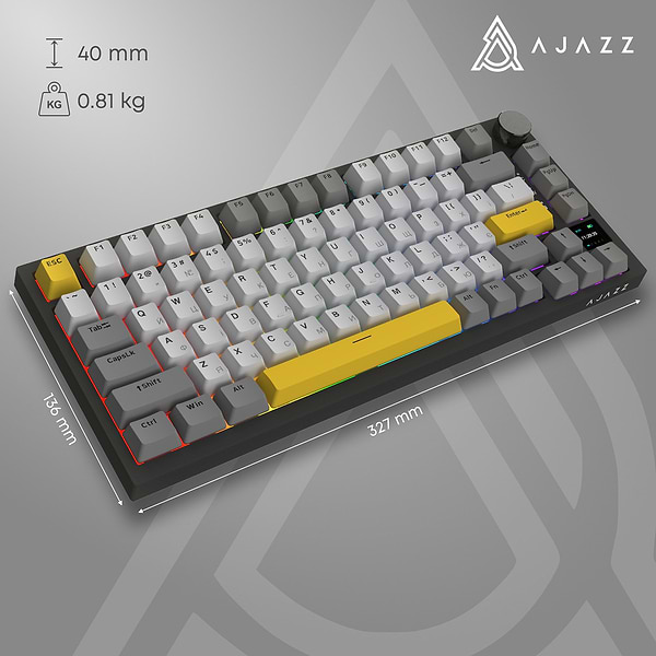 Фото - Клавіатура бездротова ігрова Ajazz AK820 Pro Gift Switch (AK820PRO-G-BGY)