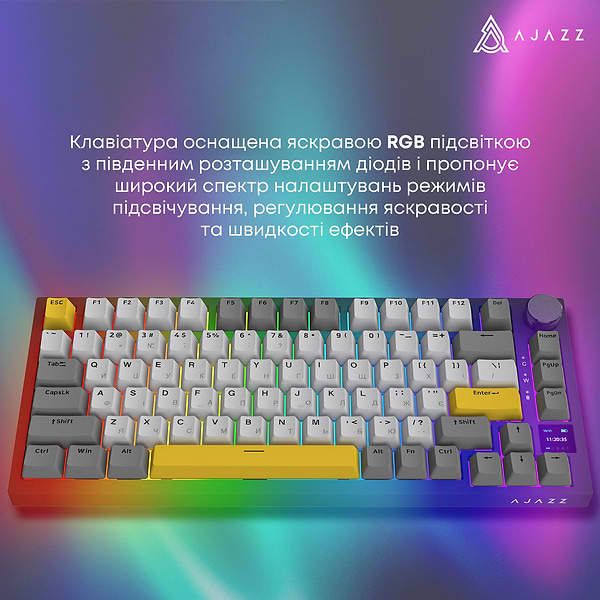 Фото - Клавіатура бездротова ігрова Ajazz AK820 Pro Gift Switch (AK820PRO-G-BGY)
