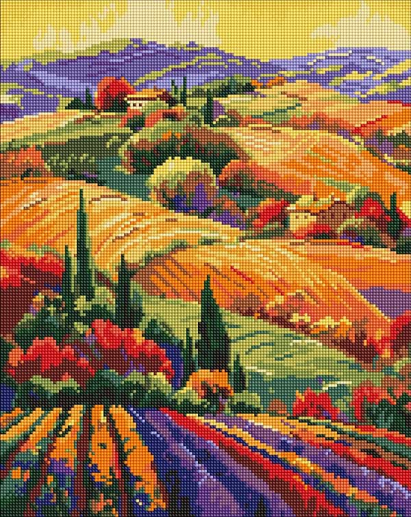 Фото - Алмазний живопис Ideyka Барвистий краєвид 40х50 см (AMO8074)