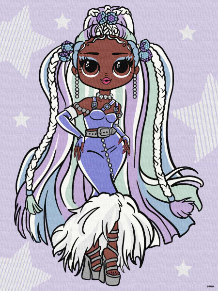 Картина по номерам Ideyka L.O.L. Surprise! O.M.G. Fashion show Lady Braids 30х40 см (KHO6272)