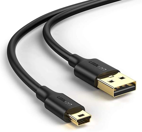 Фото - Адаптер UGREEN US132 USB-А 2.0 Male to Mini USB 5pin Male Cable 0.5m Black (10354)