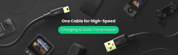 Фото - Адаптер UGREEN US132 USB-А 2.0 Male to Mini USB 5pin Male Cable 0.5m Black (10354)