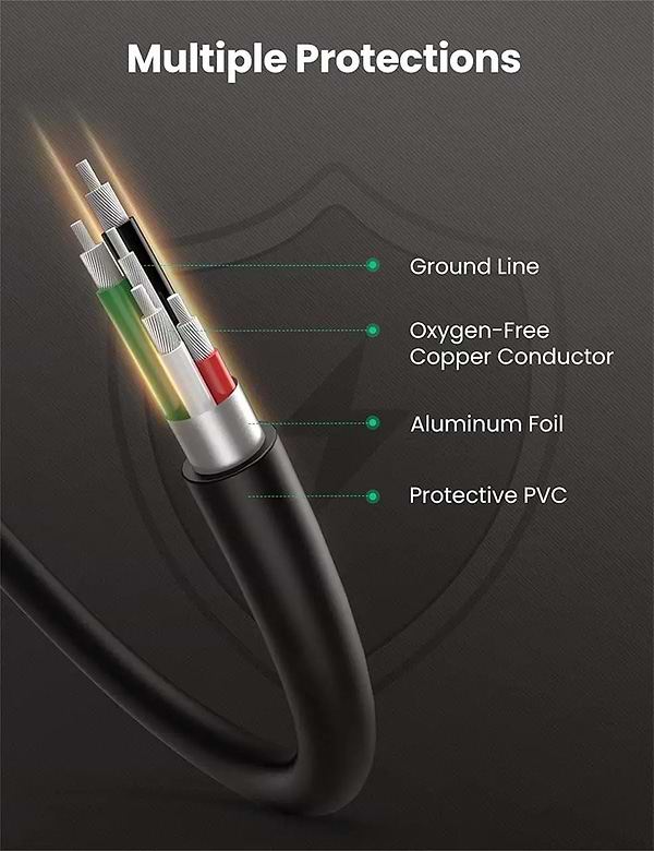 Фото - Адаптер UGREEN US132 USB-А 2.0 Male to Mini USB 5pin Male Cable 0.5m Black (10354)