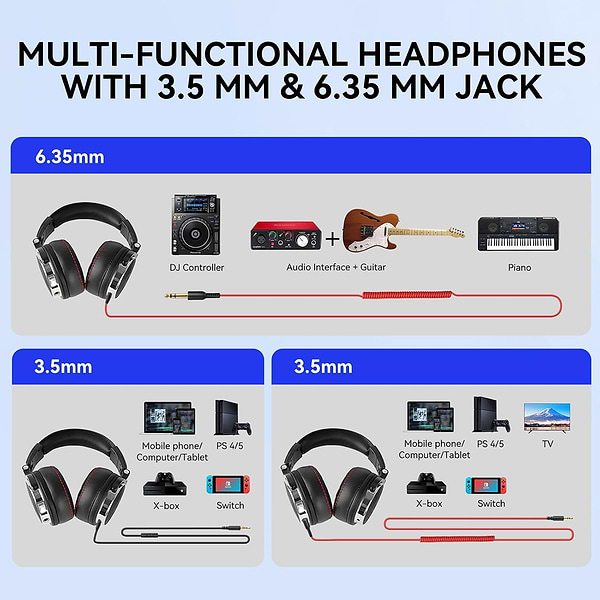 Фото - Навушники накладні дротові OneOdio Pro 50 Black