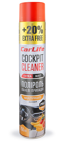 Фото - Полироль для авто CarLife Мультифрукт. Cockpit Cleaner EXTRA MAT 750ml (CF775)