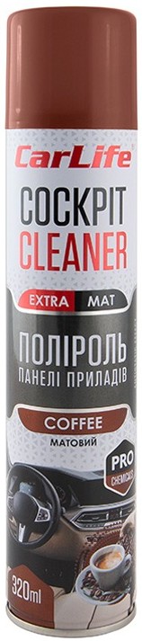 Фото - Полироль для авто CarLife Кофе. Cockpit Cleaner EXTRA MAT 320ml (CF346)