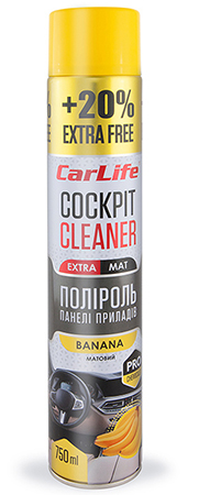 Полироль для авто CarLife Банан. Cockpit Cleaner EXTRA MAT 750ml (CF772)