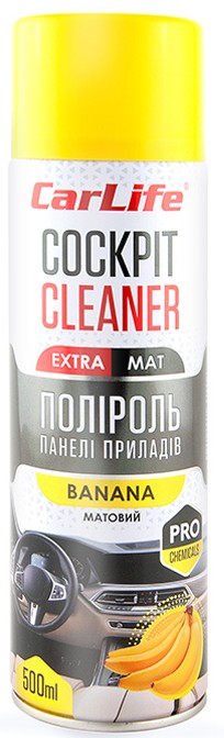 Полироль для авто CarLife Банан. Cockpit Cleaner EXTRA MAT 500ml (CF522)