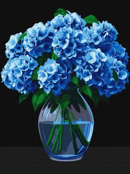 Картина по номерам Ideyka Букет гортензий 30х40 см (KHO3273)