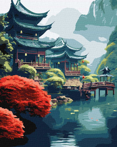 Картина по номерам Ideyka Утро в горах 40х50 см (KHO6347)