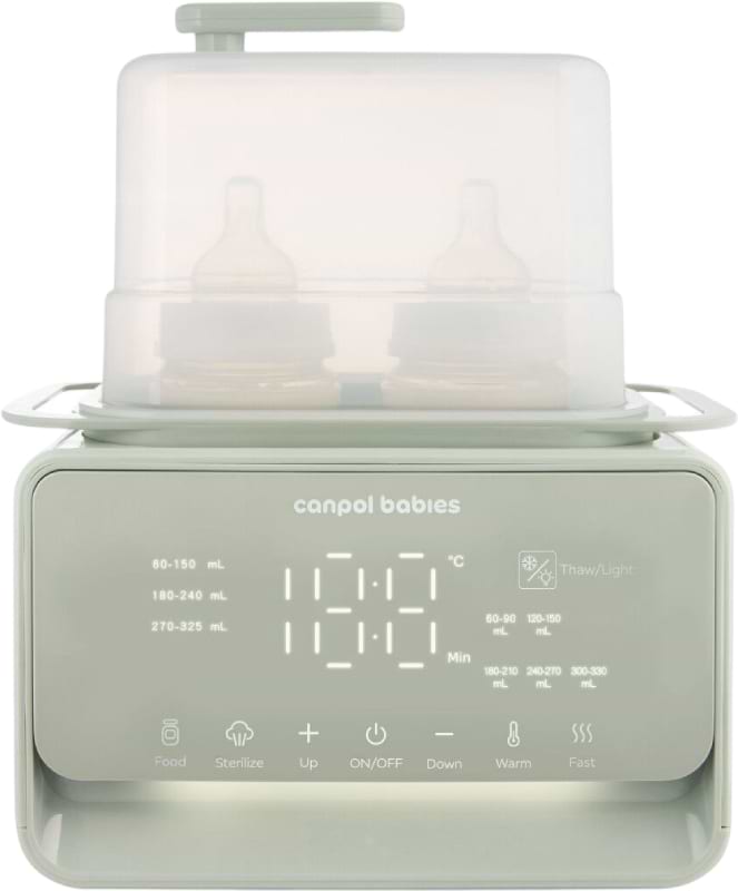 Подогреватель детских бутылочек стационарный Canpol babies и стерилизатор 7в1 с терморегулятором и подсветкой (12/218)