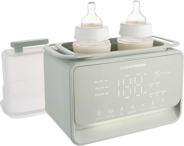 Фото - Підігрівач дитячих пляшечок стаціонарний Canpol babies та стерилізатор 7в1 з терморегулятором і підсвіткою (12/218)