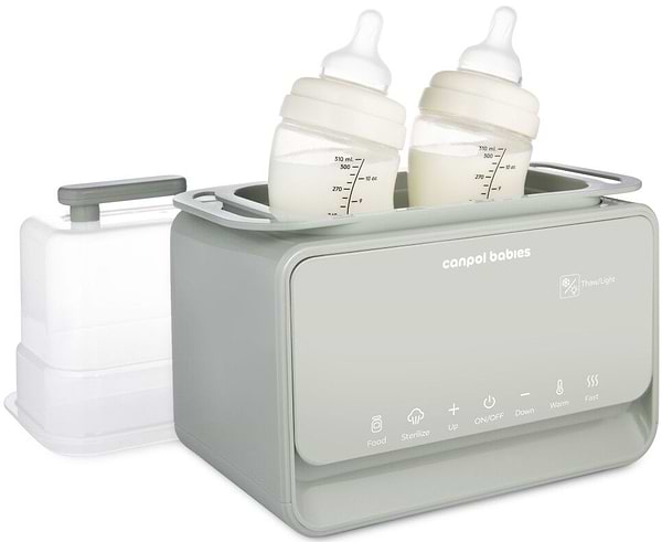 Фото - Підігрівач дитячих пляшечок стаціонарний Canpol babies та стерилізатор 7в1 з терморегулятором і підсвіткою (12/218)