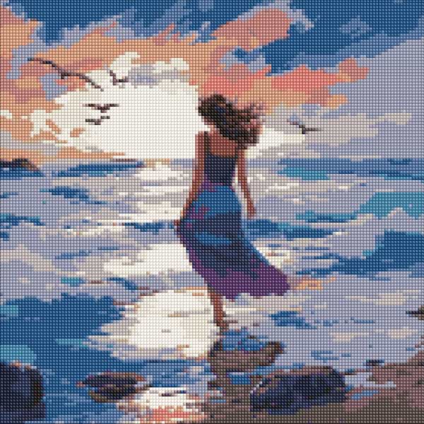 Алмазная живопись Ideyka Прекрасная стихия 40х40 см (AMO7965)